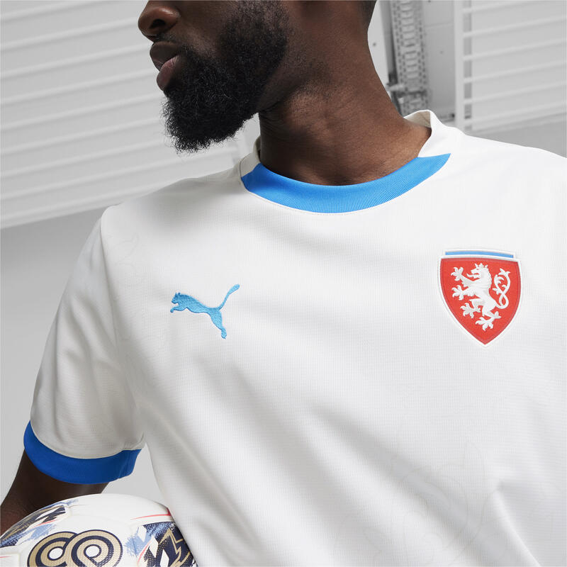 Tsjechië Voetbal 2024 uitshirt voor heren PUMA White Ignite Blue