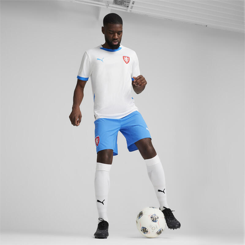 Tsjechië Voetbal 2024 uitshirt voor heren PUMA White Ignite Blue