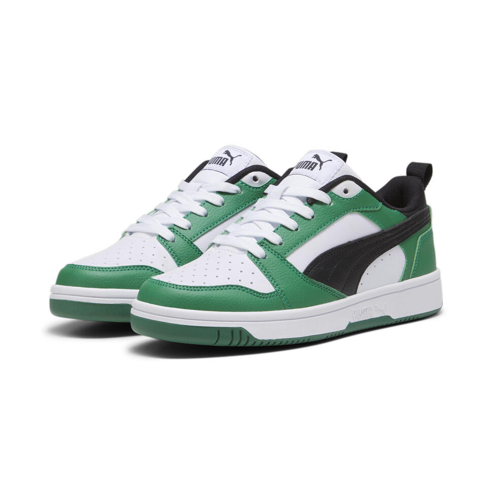 Młodzieżowe sneakersy Rebound V6 Lo PUMA White Black Archive Green