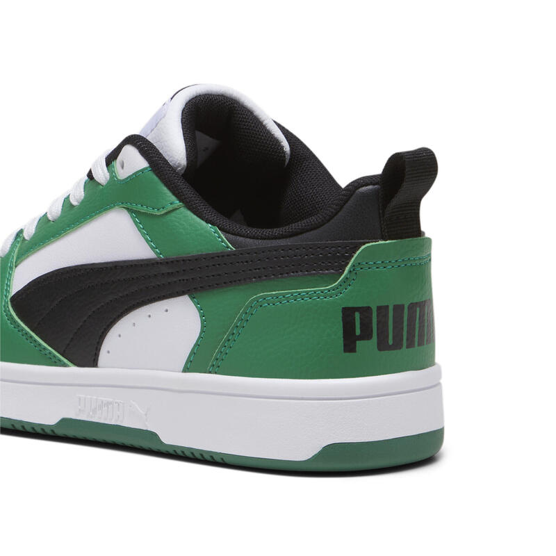 Baskets Rebound V6 Lo Enfant et Adolescent PUMA White Black Archive Green