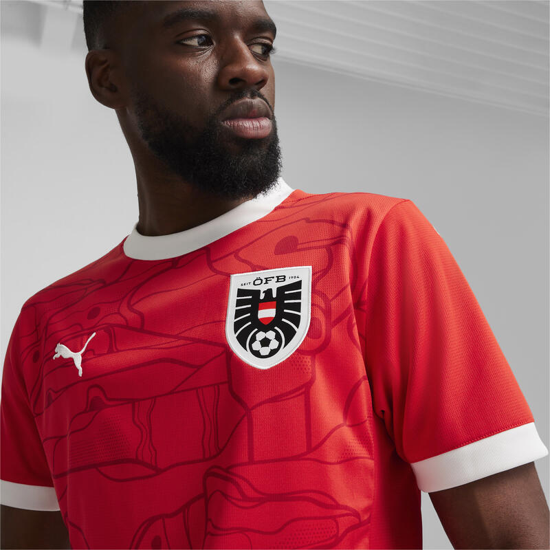 Oostenrijk Voetbal 2024 thuisshirt voor heren PUMA Red Chili Pepper