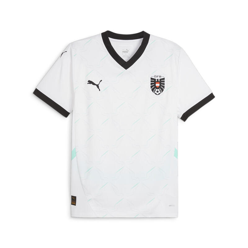 Oostenrijk Voetbal 2024 uitshirt voor heren PUMA White Electric Peppermint Green