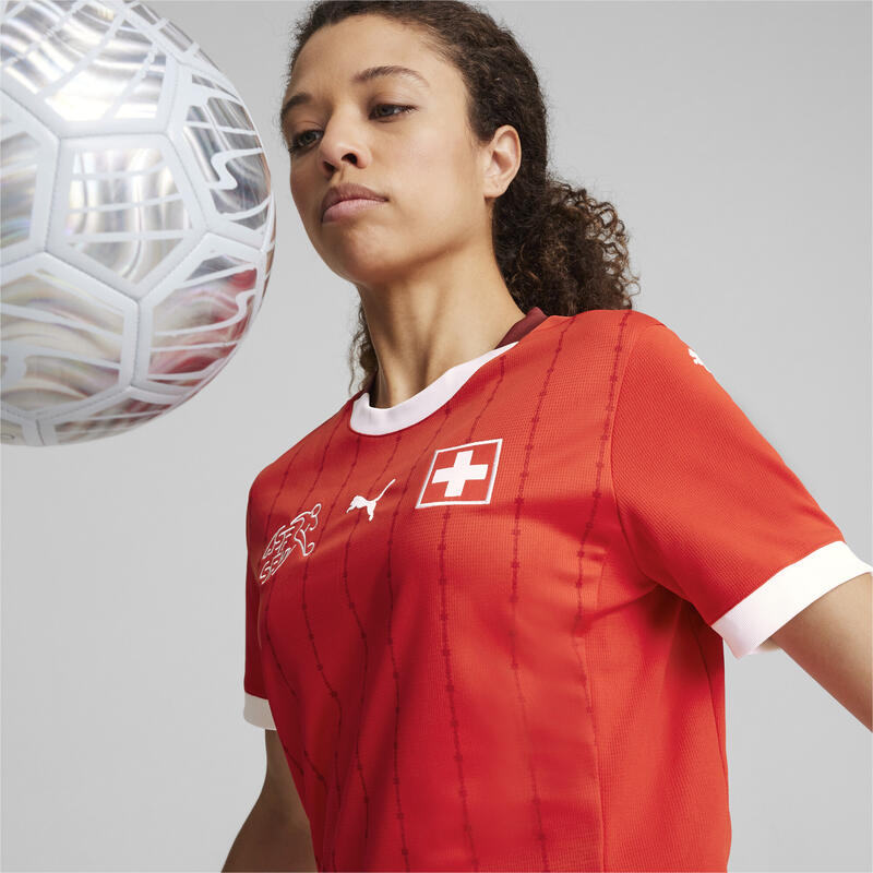 Zwitserland Voetbal 2024 thuisshirt voor dames PUMA Red Team Regal