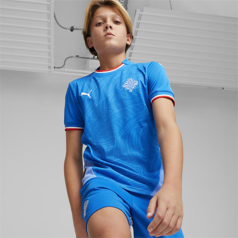 Camiseta de fútbol Niño de Islandia 2024 (local) PUMA Racing Blue White