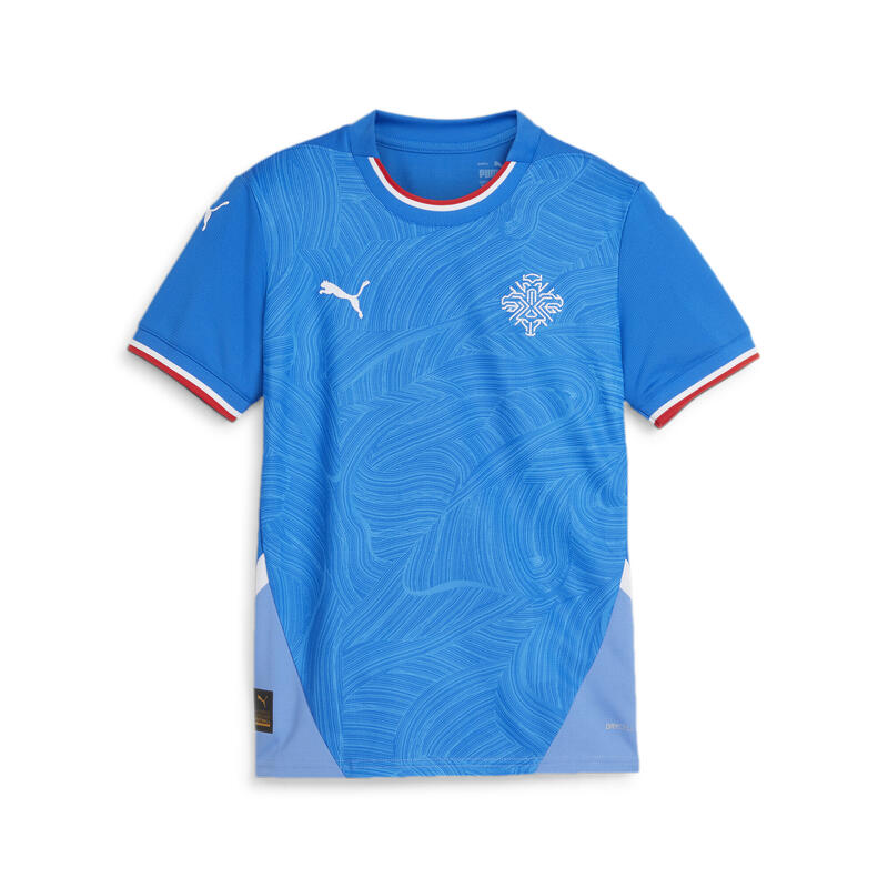 Island 2024 Fußball Heimtrikot Jugendliche PUMA Racing Blue White