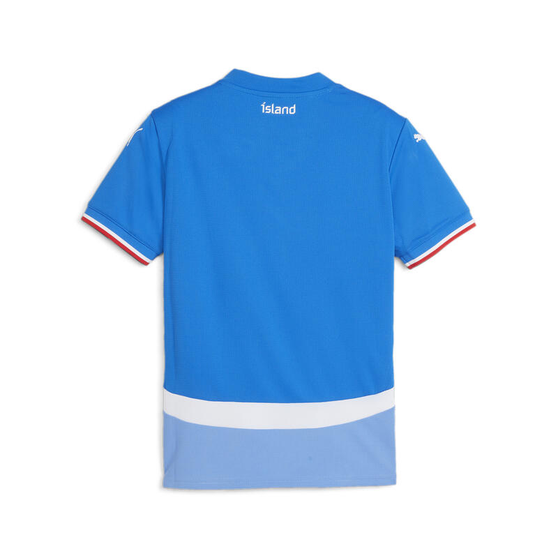 IJsland 2024 thuisvoetbalshirt voor jongeren PUMA Racing Blue White
