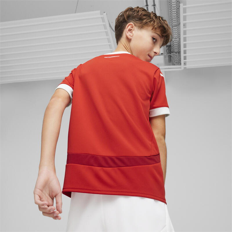 Camiseta de fútbol Niño de Austria 2024 (local) PUMA Red Chili Pepper