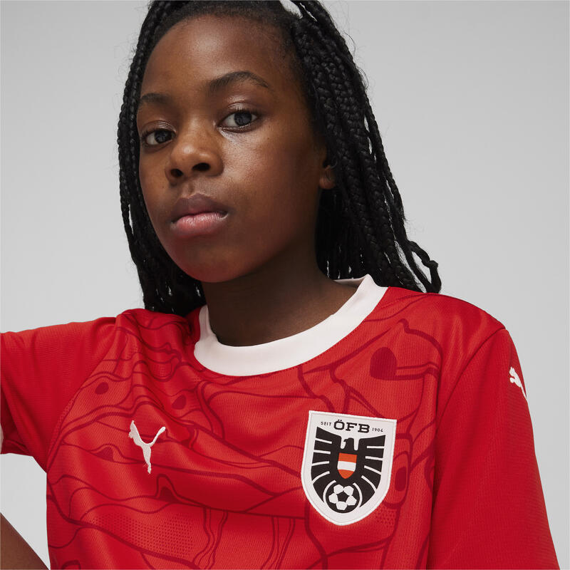 Fotbalový dres Rakousko 2024 pro mládež PUMA Red Chili Pepper