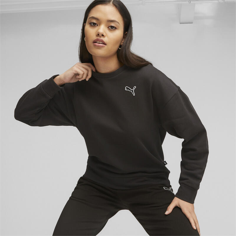 BETTER ESSENTIALS sweatshirt met ronde hals PUMA Black