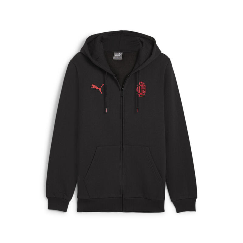 Chaqueta con capucha AC Milan ftblESSENTIALS Hombre PUMA Black For All Time Red