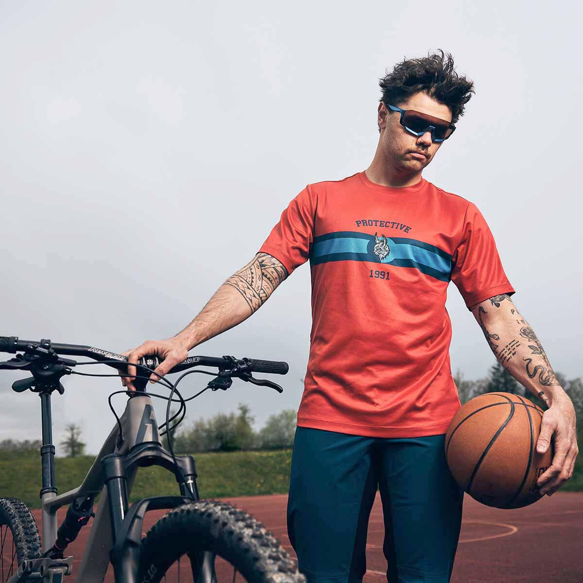 T-Maillot - Vélo - Homme - P-Mad Dog - rouge 3/4