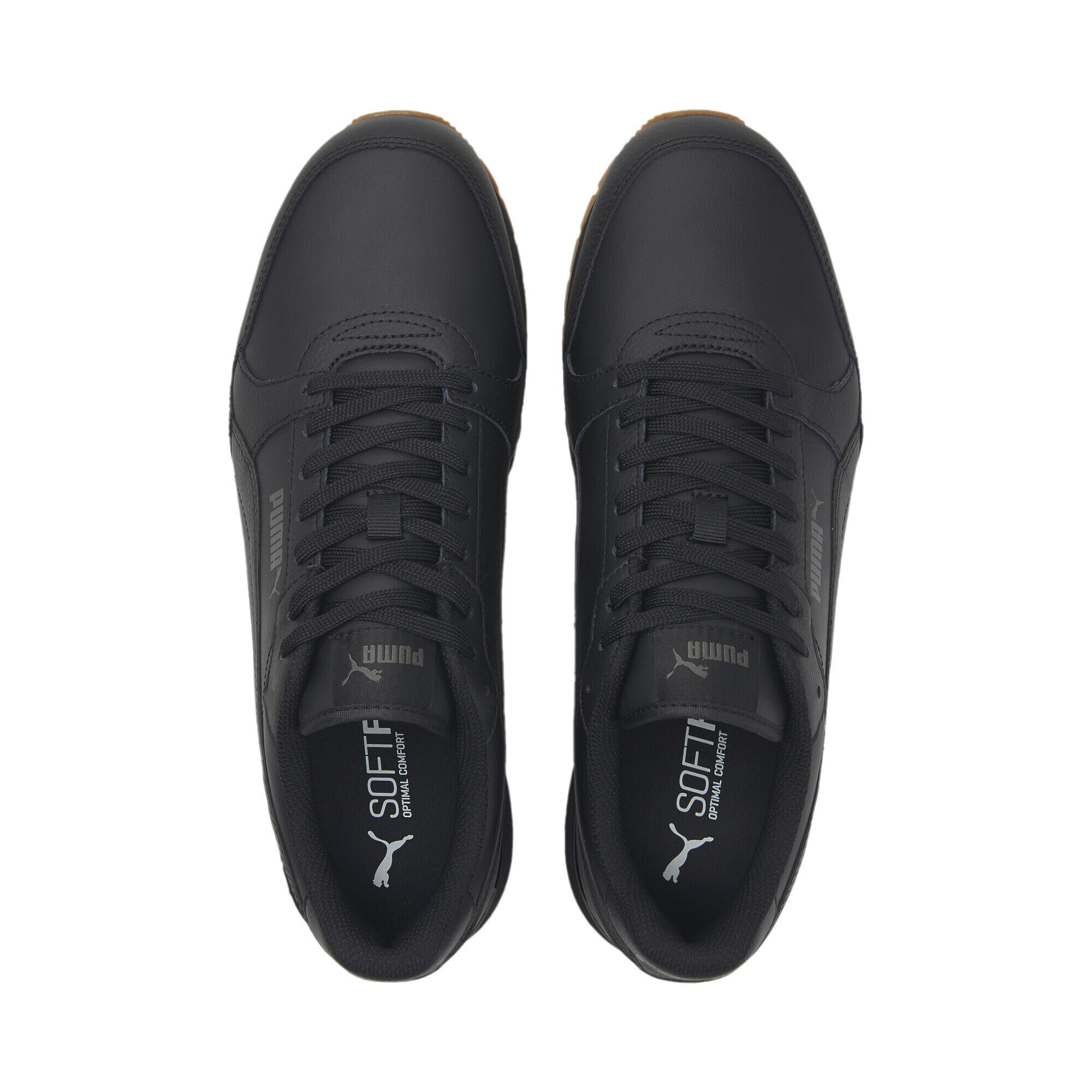 Sneakers en cuir ST Runner v3 PUMA Black Gum Beige 6/7