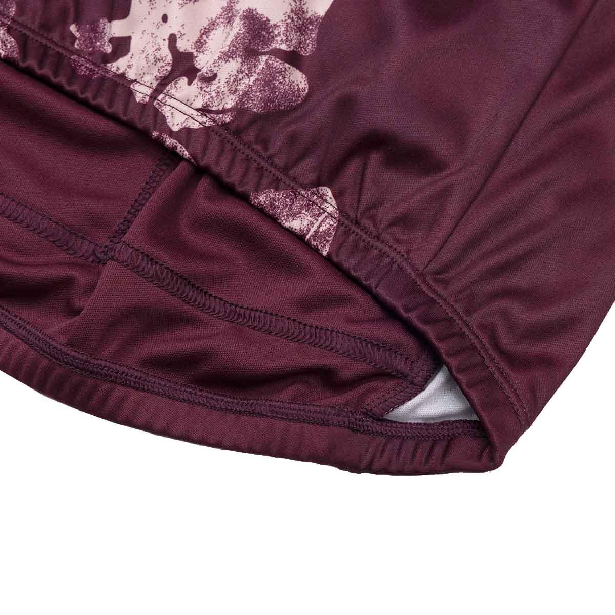 Wielershirt - Fiets - Dames - P-Luckleaf - bordeaux 3/4