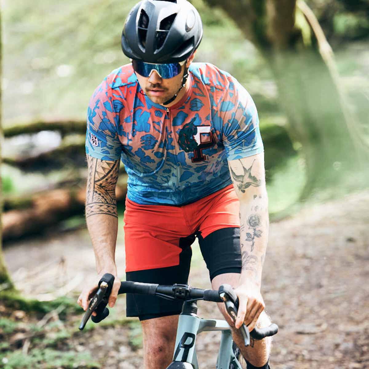 Pantaloncini - Ciclismo - Uomo - P-Bounce II - rosso 3/4