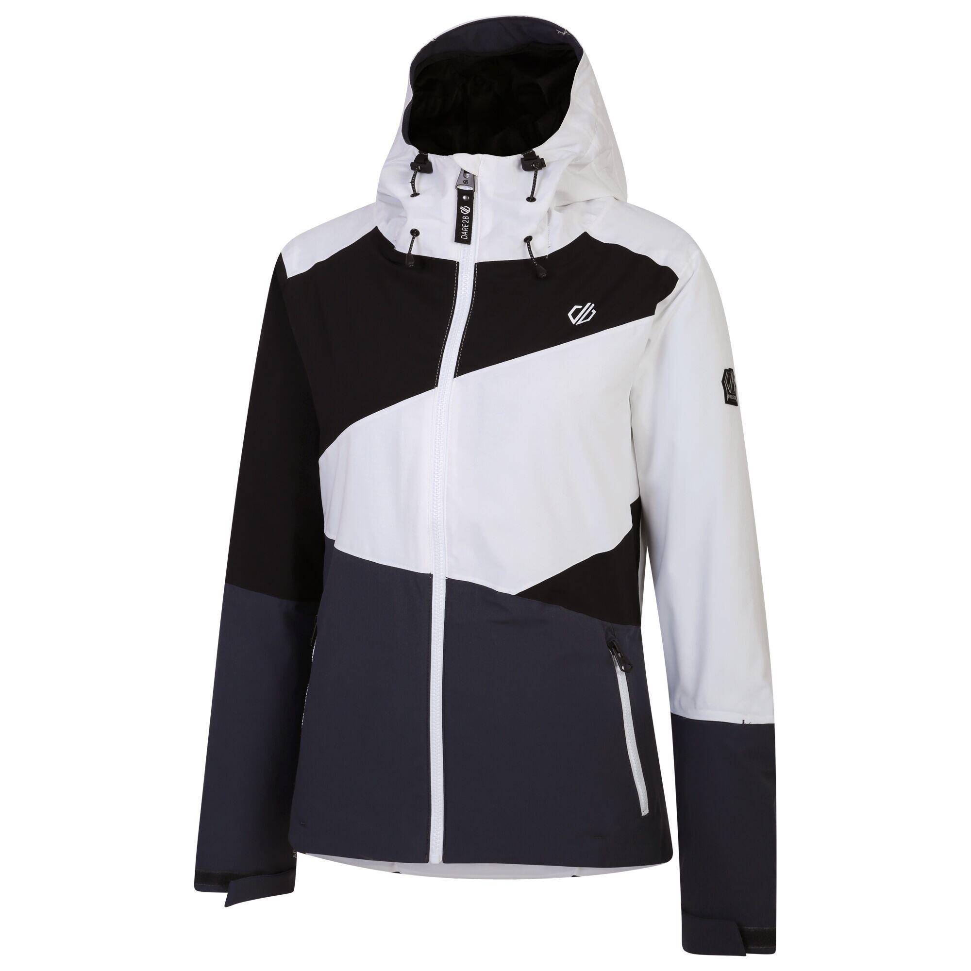Womens/Ladies Ice Colour Block Ski Jacket (White/Ebony Grey) 3/5