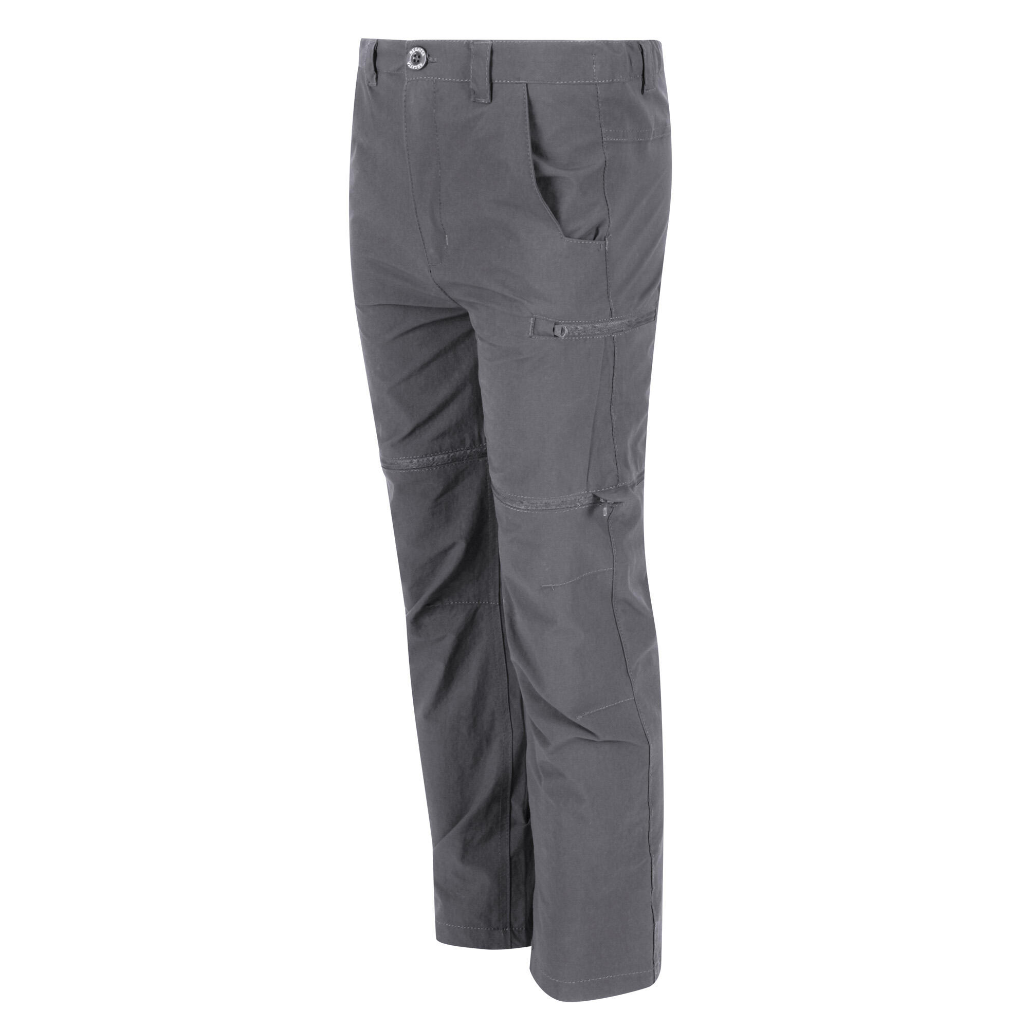 Childrens/Kids Highton Stretch ZipOff Walking Trousers (Seal Grey) 3/5