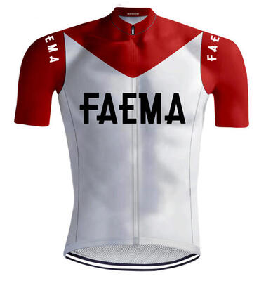 Retro wielershirt faema - redted