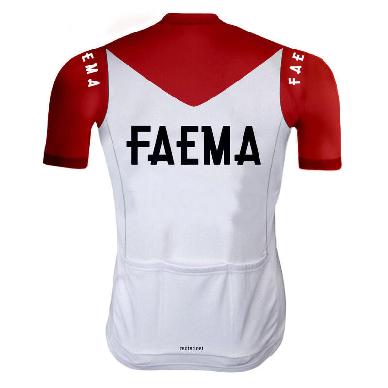 MAILLOT CYCLISME VINTAGE FAEMA - REDTED