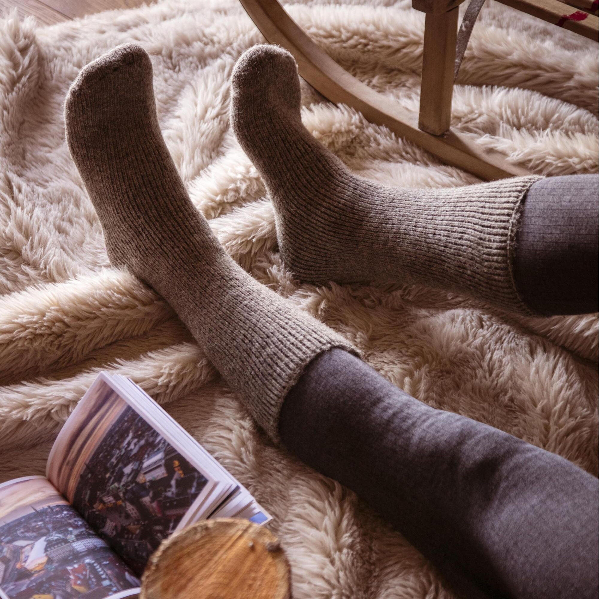 Mens Winter Warm 2.7 TOG Wool Rich Thermal Socks 5/6