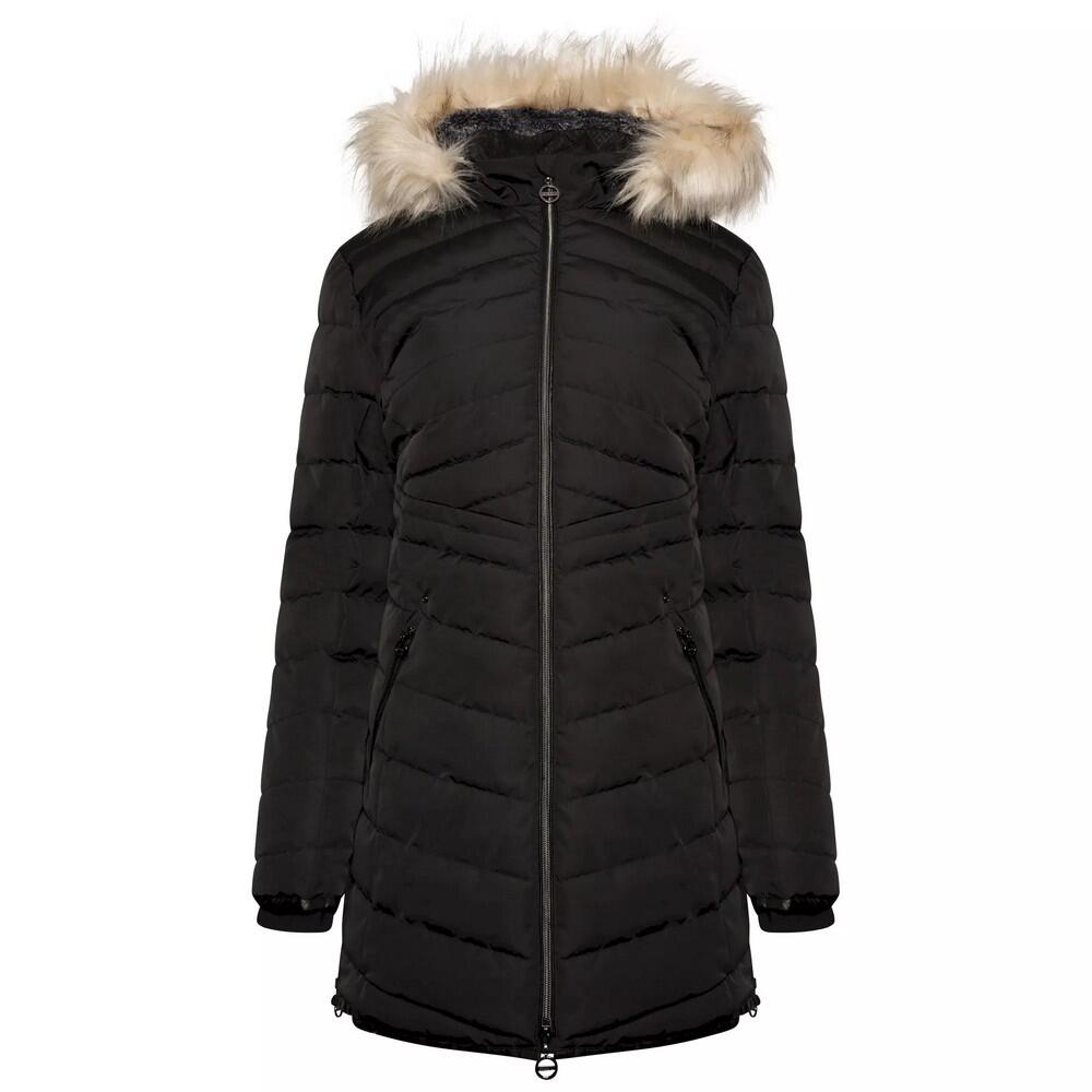 Womens/Ladies Striking III Long Length Padded Jacket (Black) 1/4