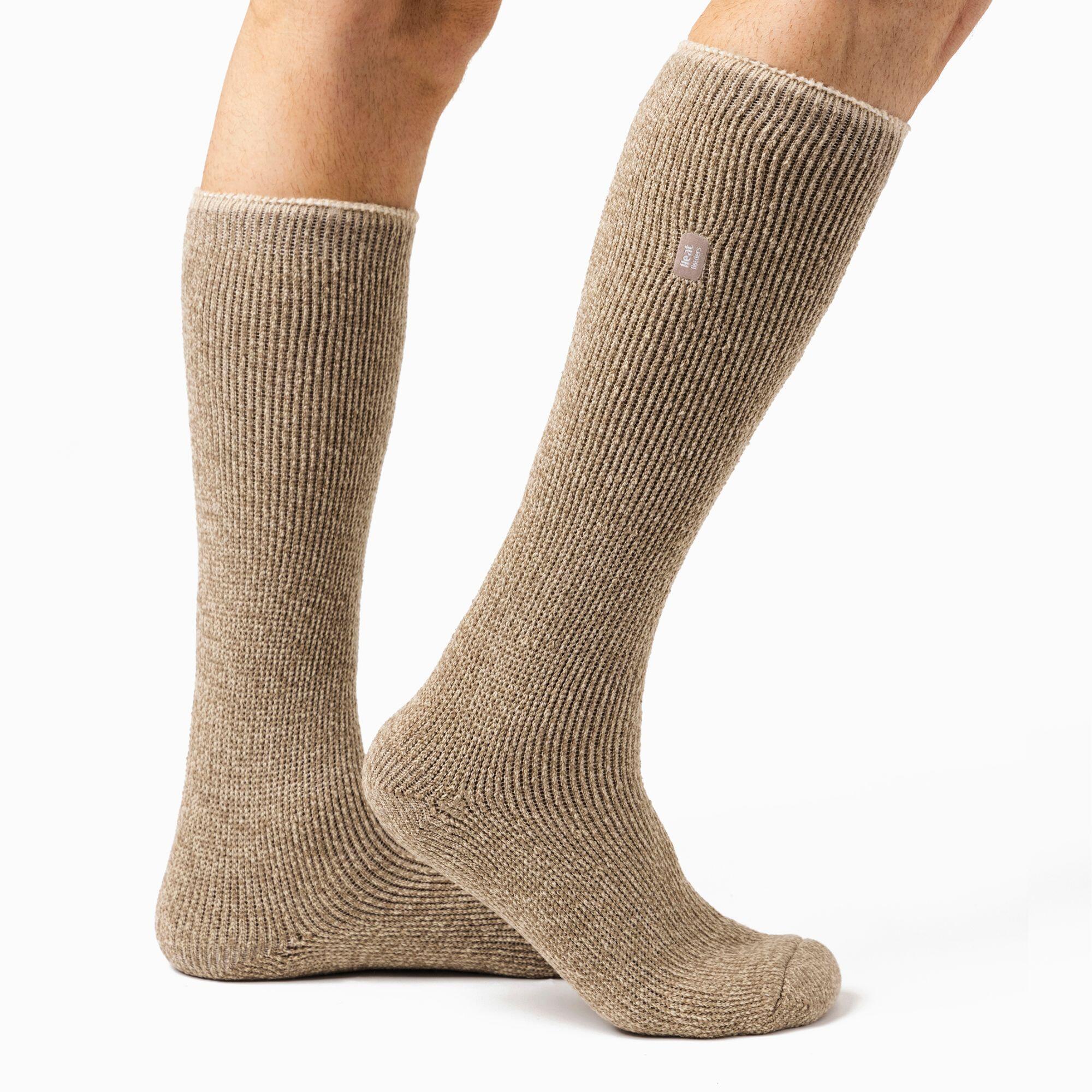 Mens Outdoor Merino Wool Knee High Long Thermal Socks for Winter 6/7