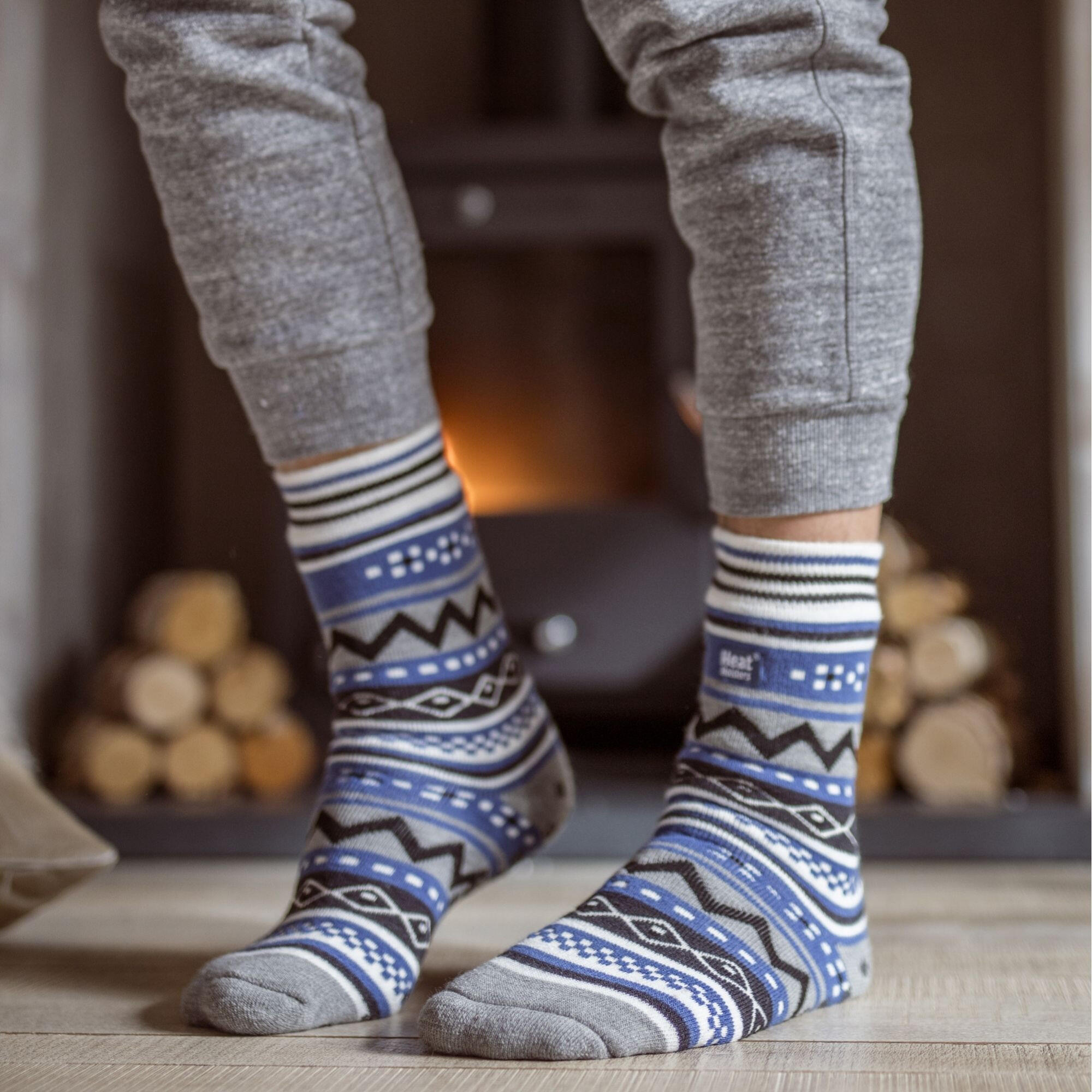 Heat Holders - Homme Hiver Chaudes Chaussettes Thermiques avec Antidérapantes 4/6