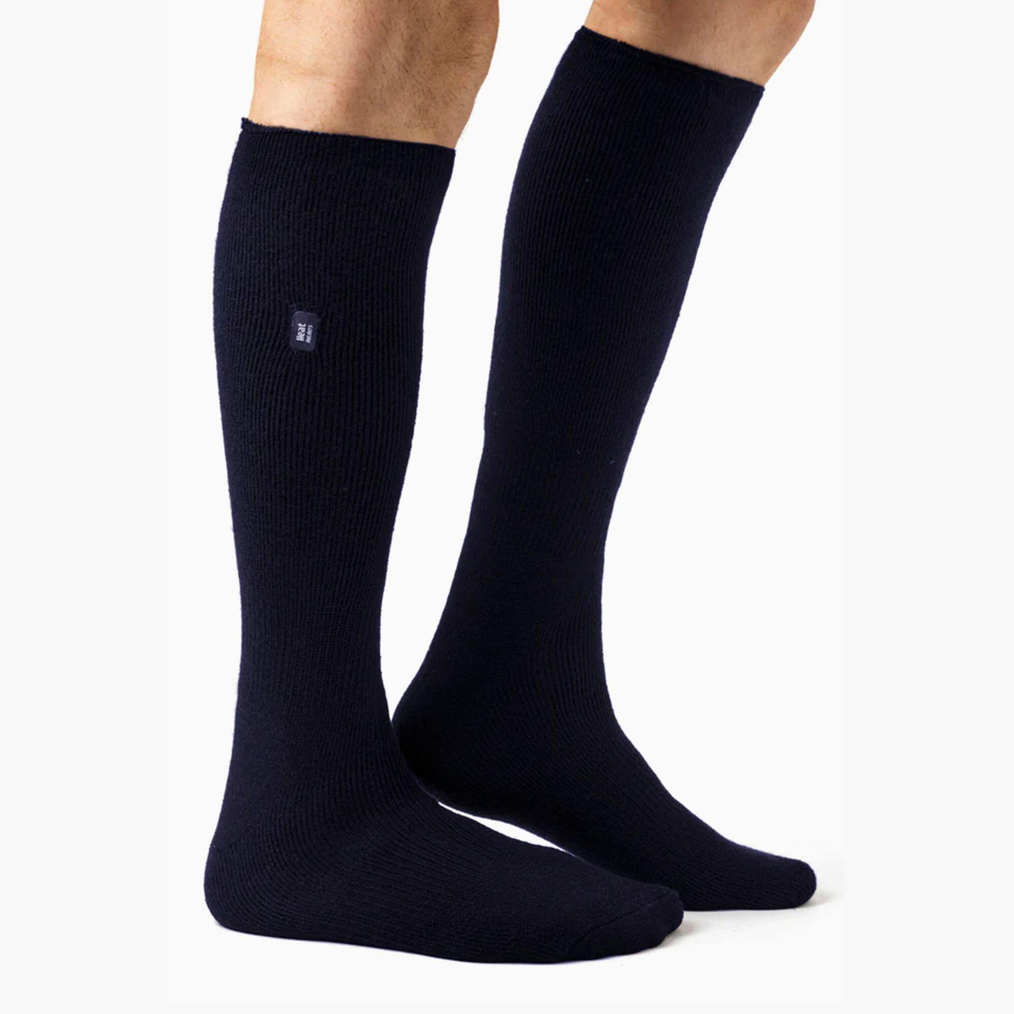 Mens Knee High Plain Thin Thermal Socks for Wellington Boots 5/6