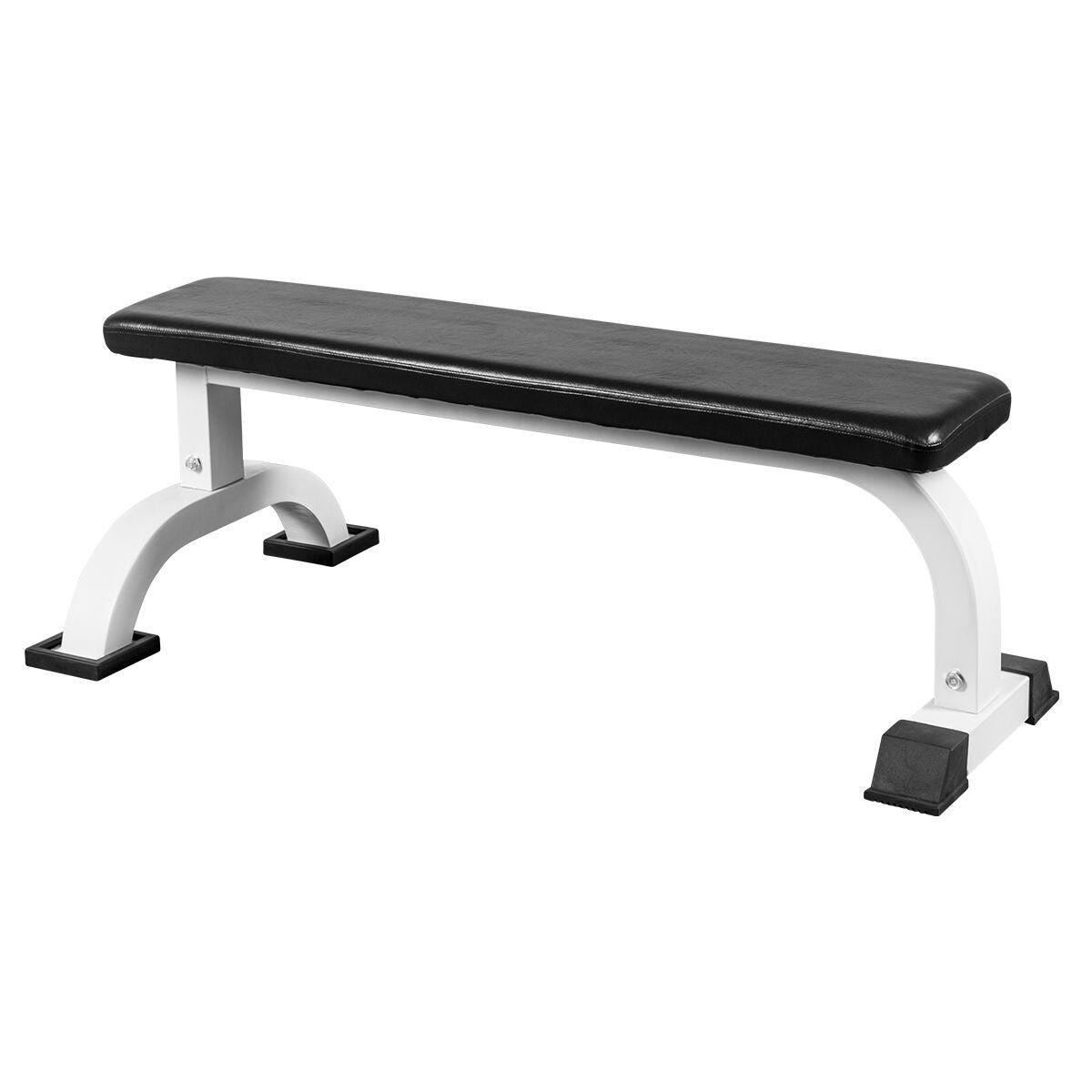 Banco Musuclación Plano Gorilla Sports Blanco  Carga Máxima 250 Kg 3/7