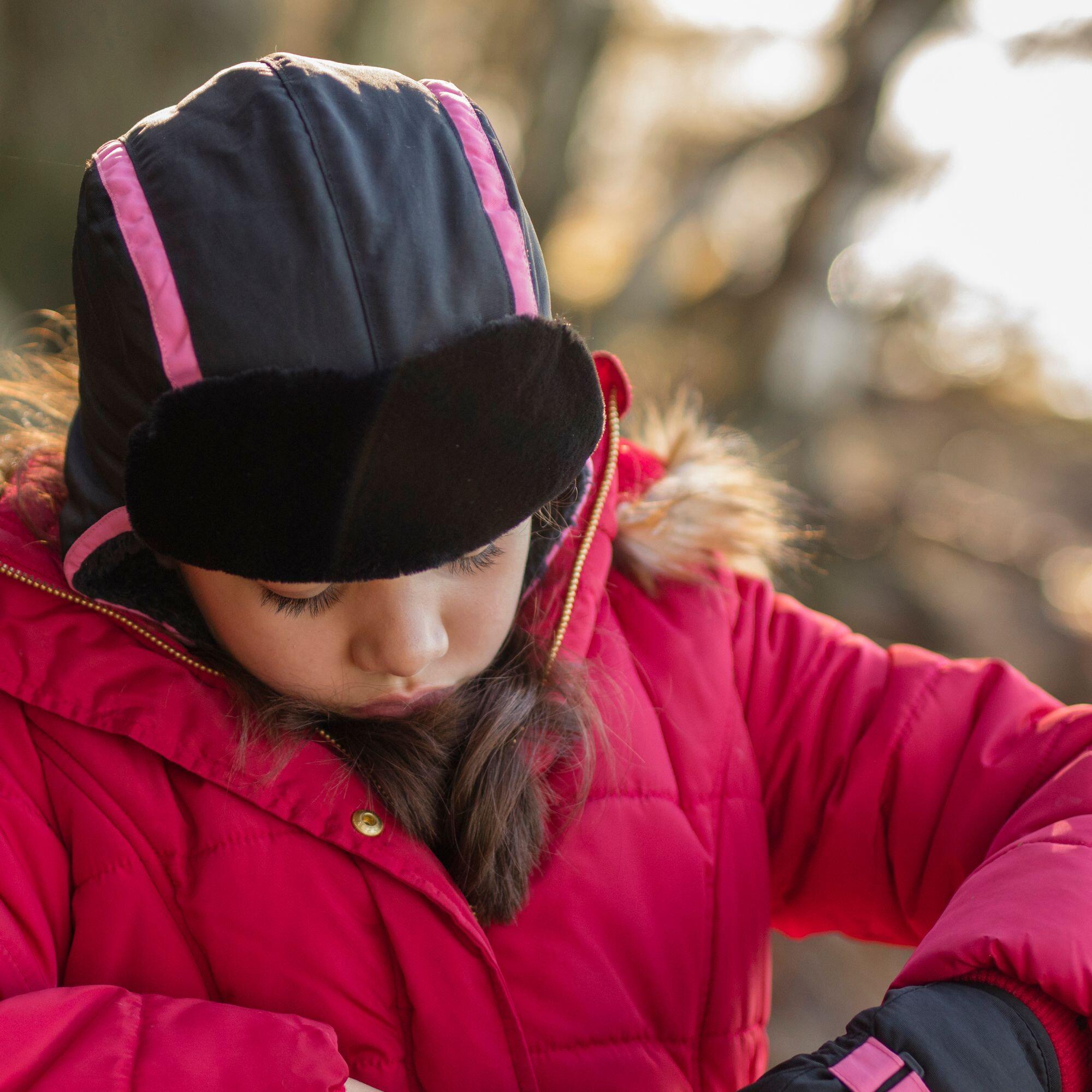 Kids Boys Girls Waterproof Fleece Lined Winter Thermal Trapper Hat 4/5