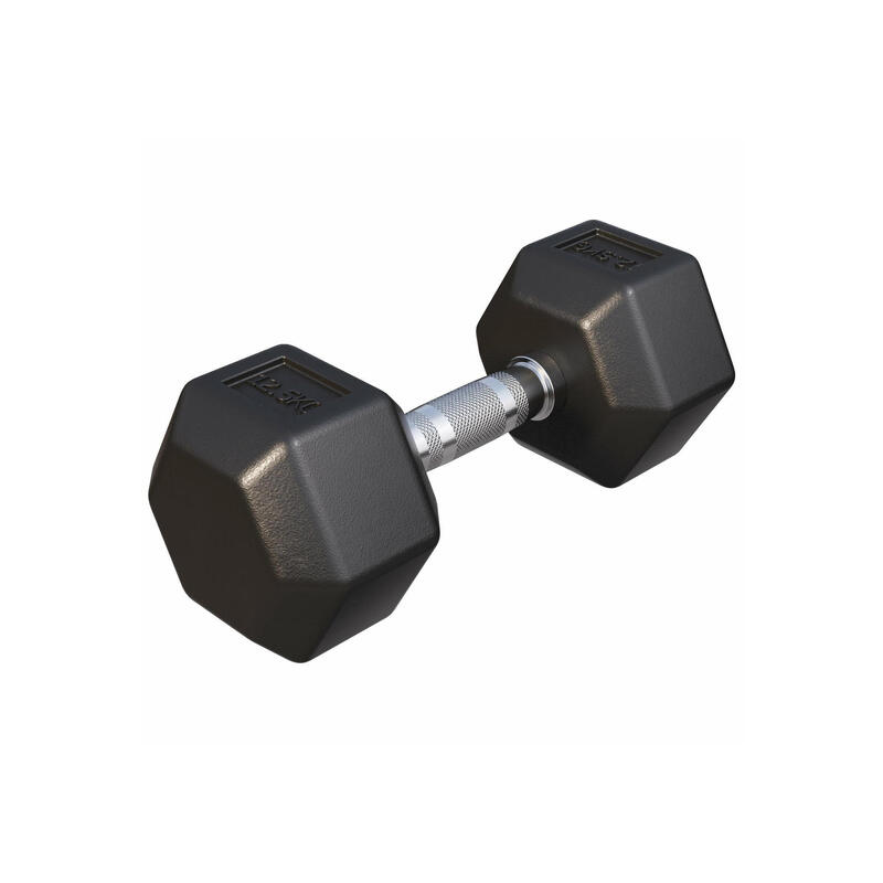 Dumbbell - 1 x 12,5 kg - Gietijzer - Hexagon - Halter