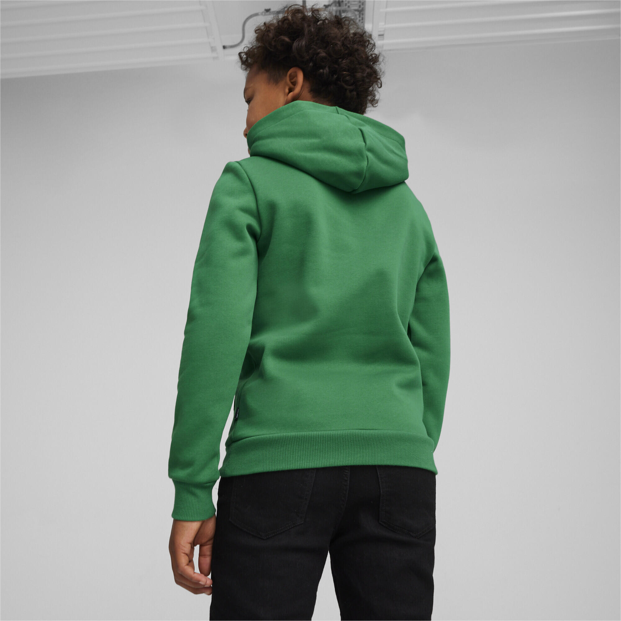 Essentials+ Two-Tone Big Logo Hoodie Jungen PUMA Archive Green 3/6