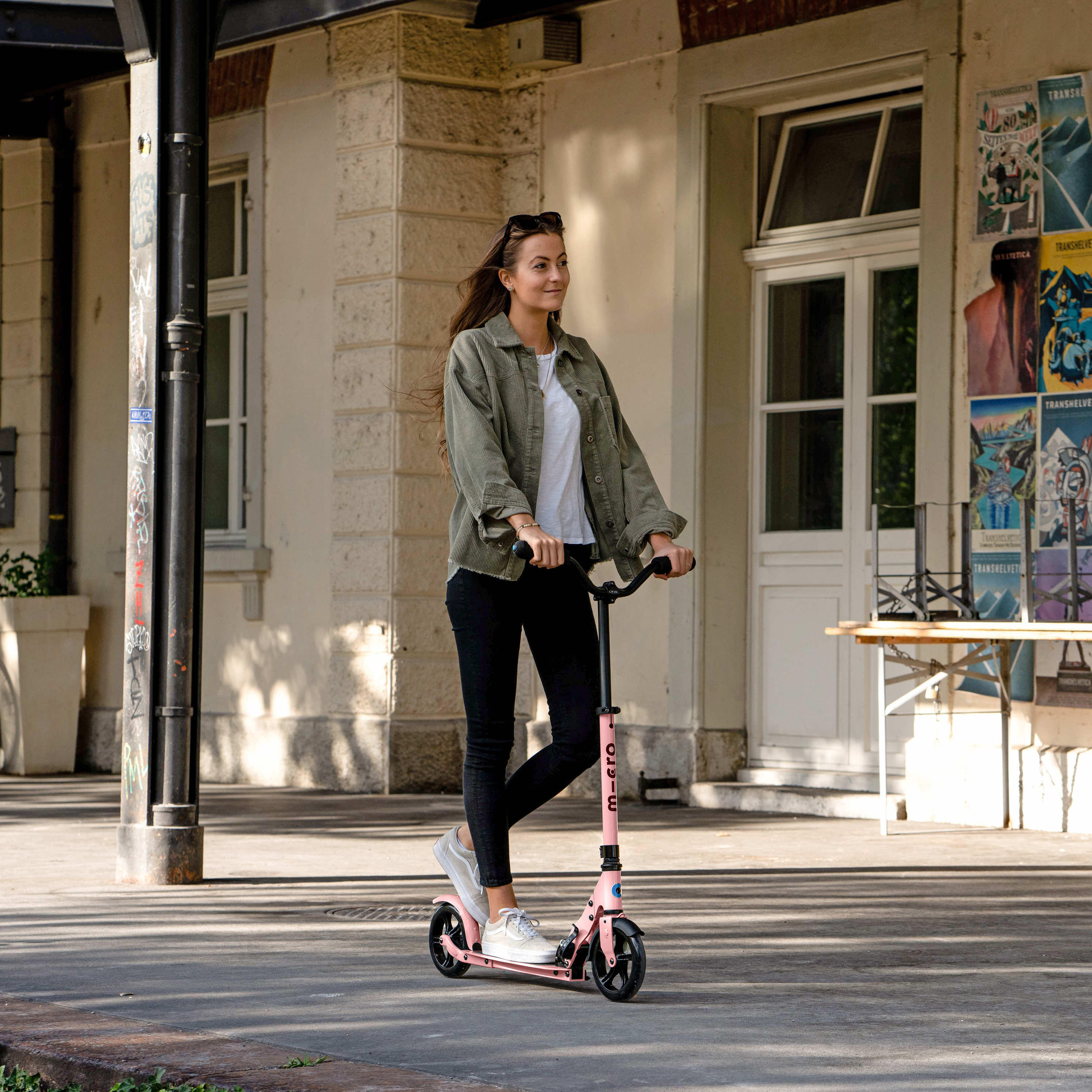 Speed Deluxe Scooter - Large Wheels & Retro Handlebar: Pink 6/7