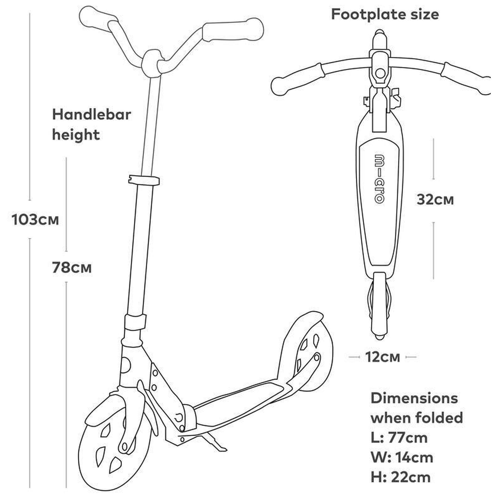 TROTINETE DOBRÁVEL DE 2 RODAS MICRO SPEED DELUXE NEON ROSE