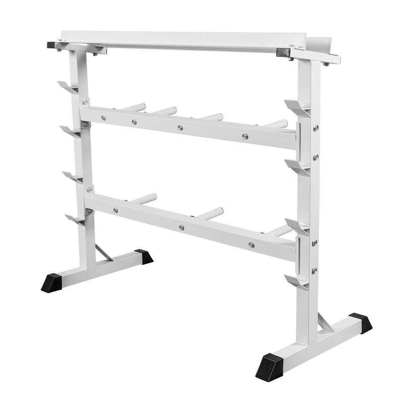 Rack Pesas Gorilla Sports Blanco  Diámetro 30/31mm