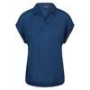 Dames Lupine Tshirt met kraagje (Blauw Opaal)