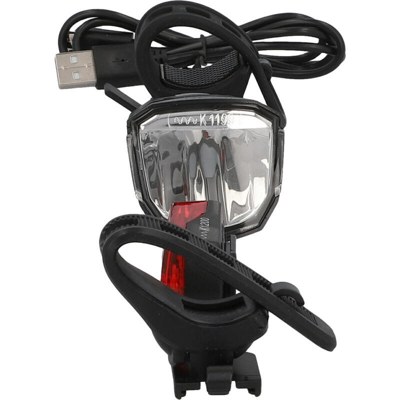 Zestaw lampek rowerowychFischer 30/15 LUX, USB przód + tył