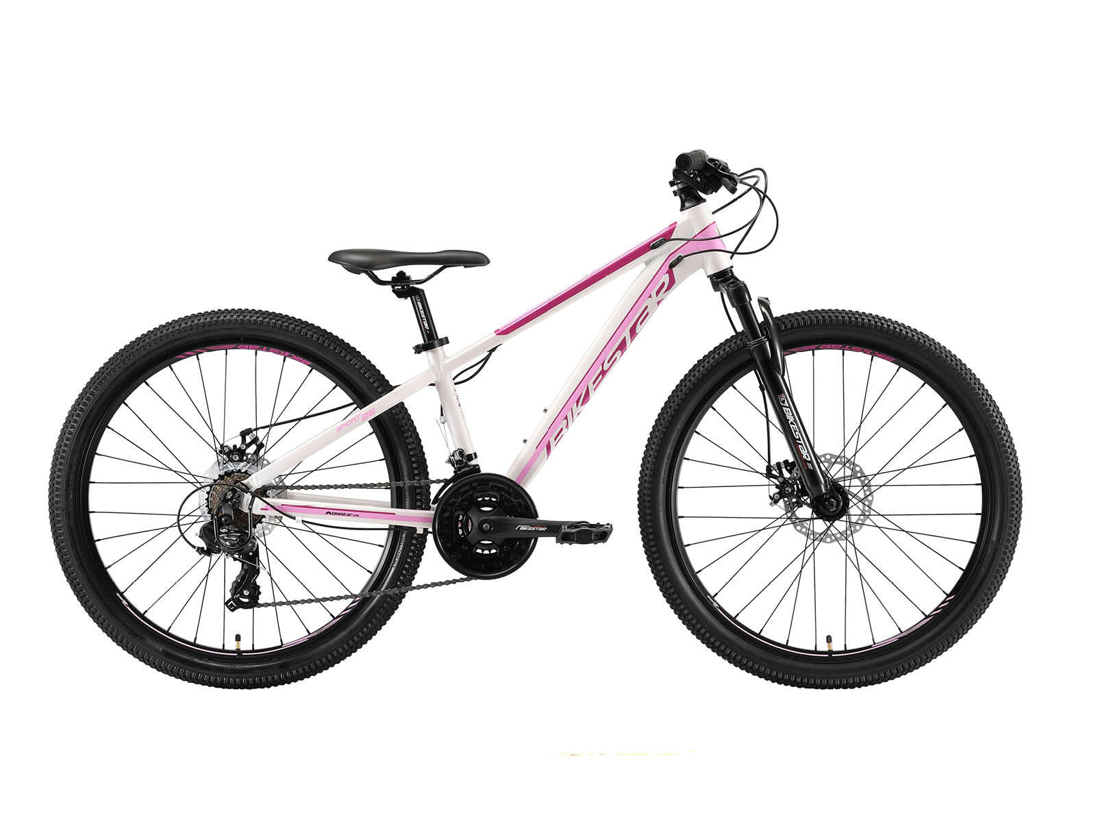 Bikestar Hardtail MTB, Sport, 26 Zoll, 21 Gang, weiß/pink 1/6