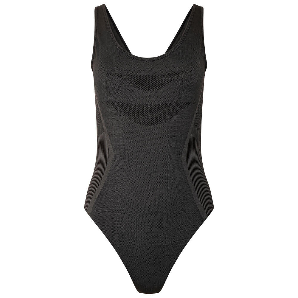 Womens/Ladies Don´t Sweat It Recycled One Piece Swimsuit (Black) 1/5