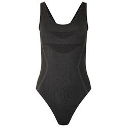 Dames Don´t Sweat It Gerecycleerd eendelig zwempak (Zwart)