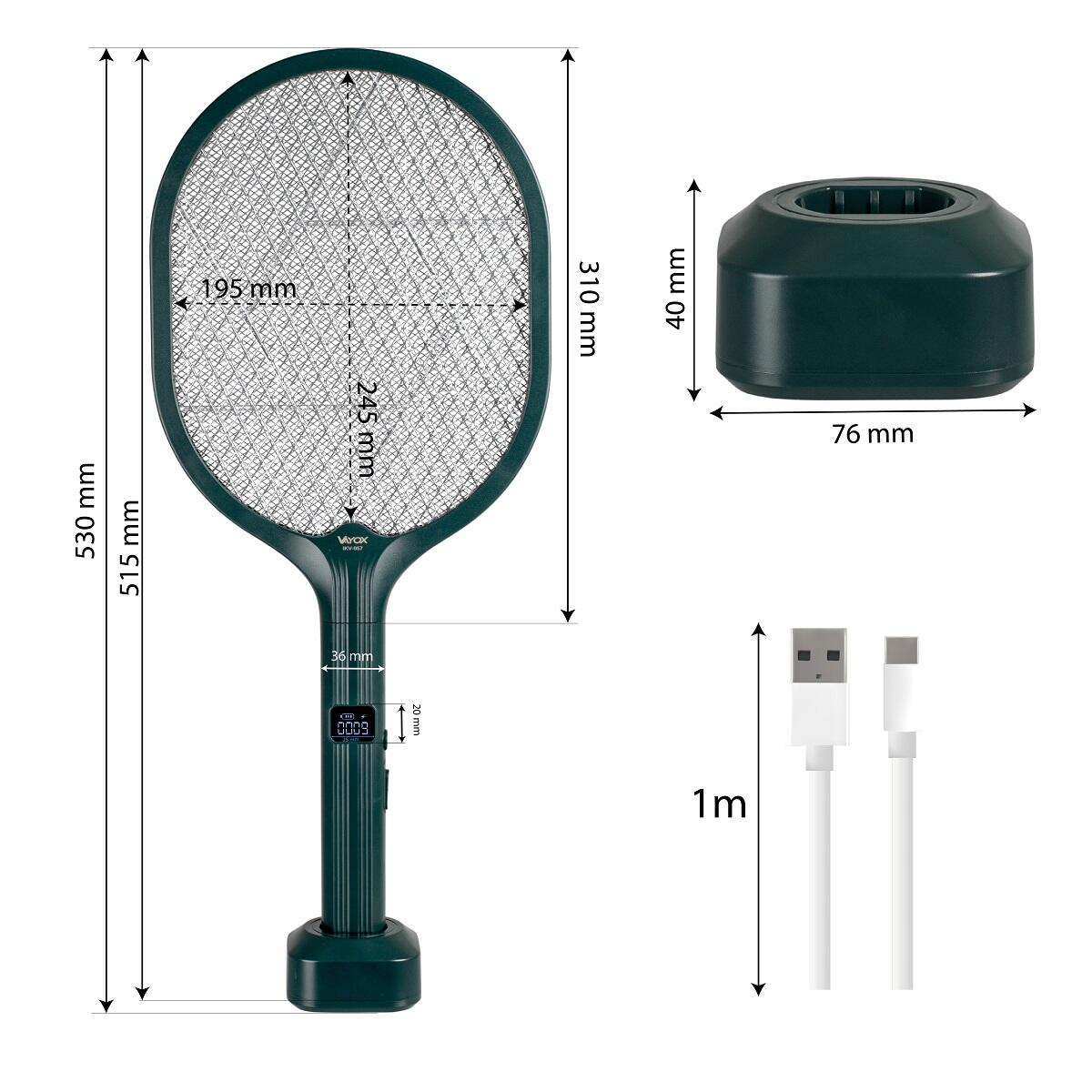 Elektrische insectenlamp VAYOX IKV-957 UV met teller 5/7