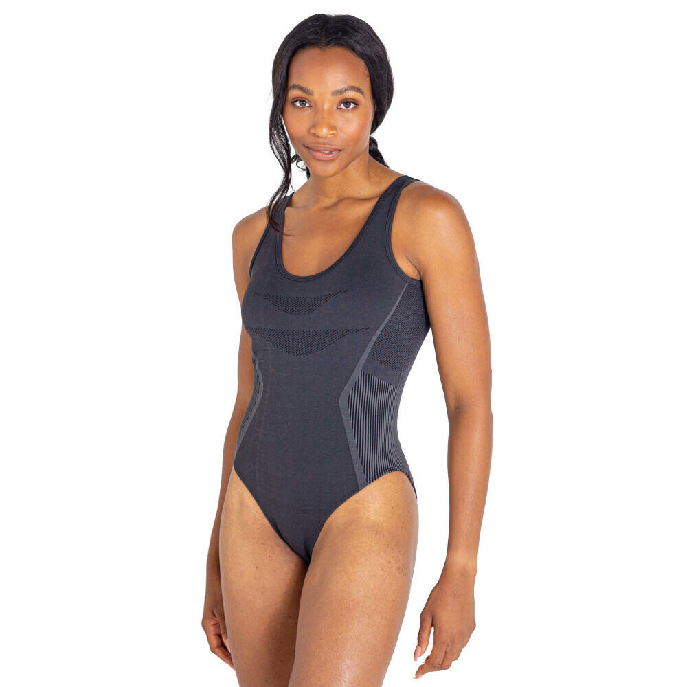 Womens/Ladies Don´t Sweat It Recycled One Piece Swimsuit (Black) 4/5