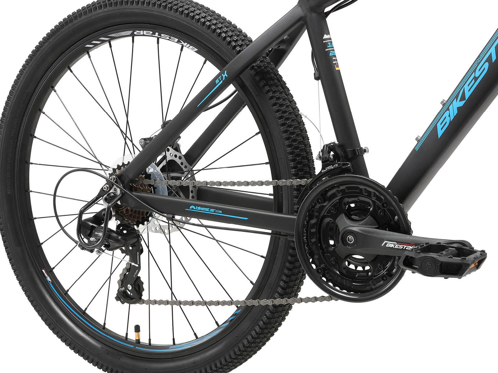 Bikestar Hardtail MTB, Sport, 26 Zoll, 21 Gang, schwarz/blau 5/7