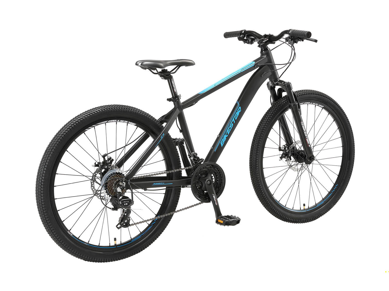 Bikestar Hardtail MTB, Sport, 26 Zoll, 21 Gang, schwarz/blau 3/7