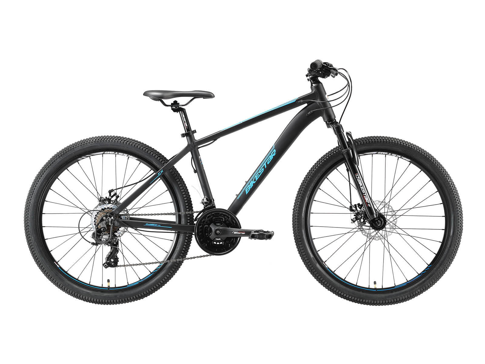 Bikestar Hardtail MTB, Sport, 26 Zoll, 21 Gang, schwarz/blau 1/7