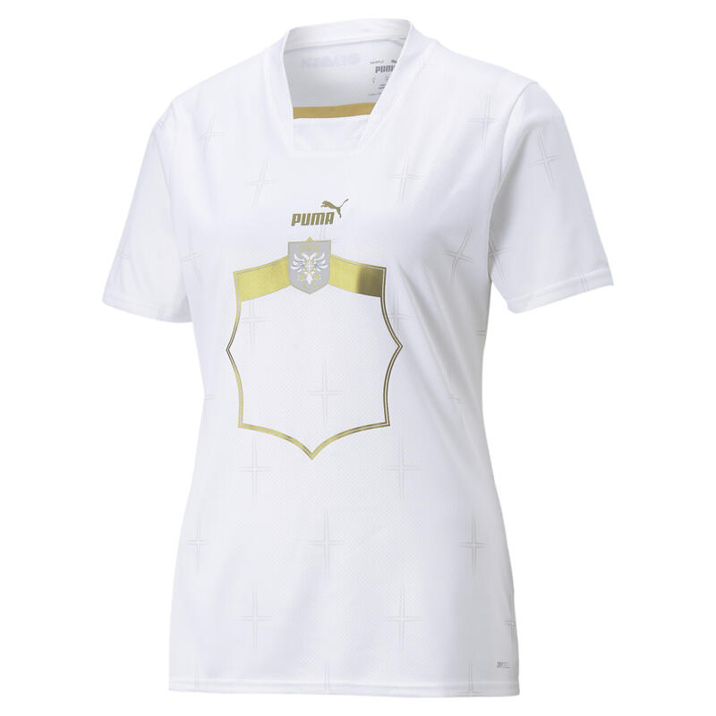 Maillot Away Serbie Femme PUMA White Victory Gold Beige