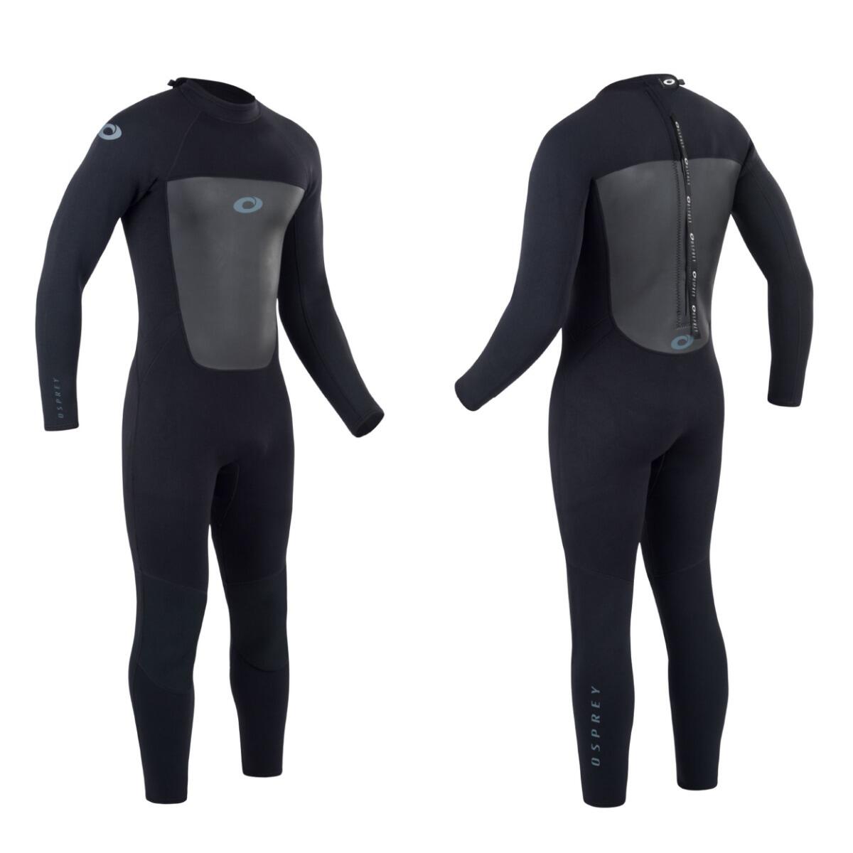 OSPREY ACTION SPORTS Osprey Mens Origin 3mm Wetsuit | Full Length Neoprene Wetsuit, Black