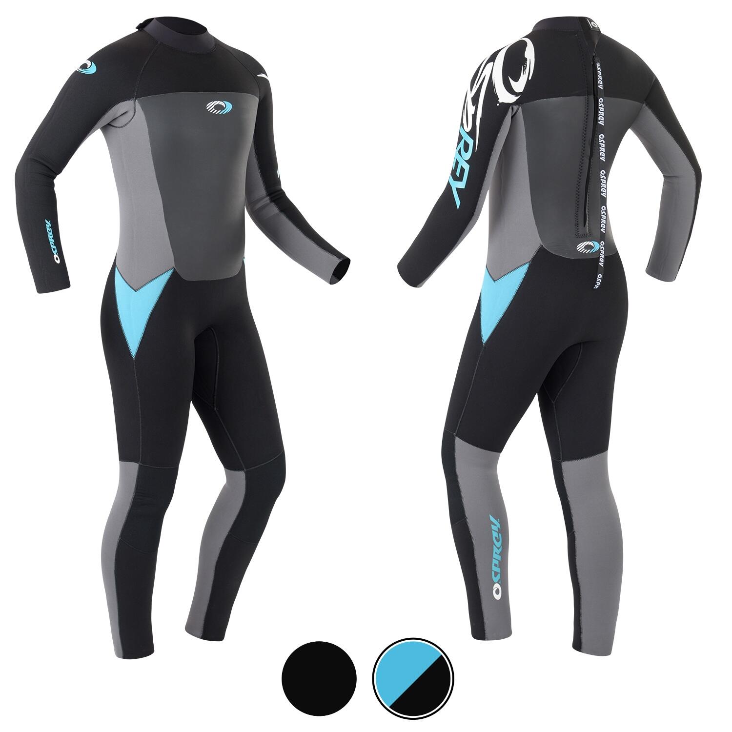 OSPREY ACTION SPORTS Osprey Womens Origin 5mm Wetsuit | Full Length Neoprene Wetsuit, Blue