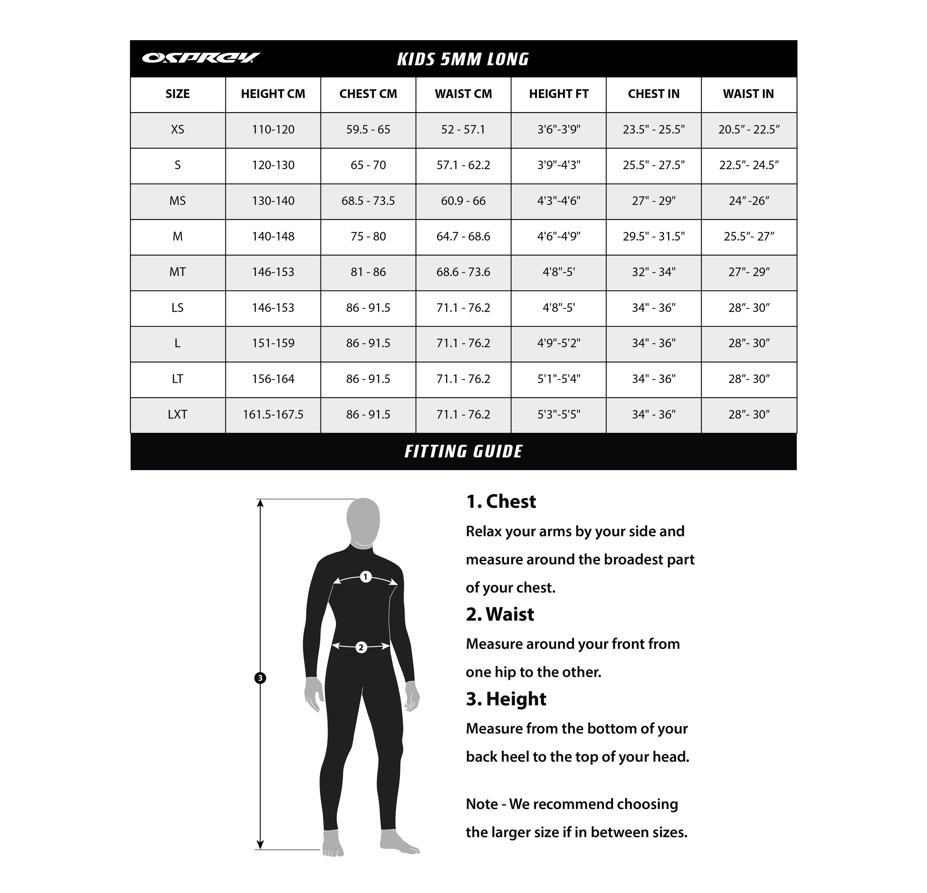 Osprey Kids Zero 5mm Wetsuit | Full Length Winter Neoprene Wetsuit, Grey 6/6