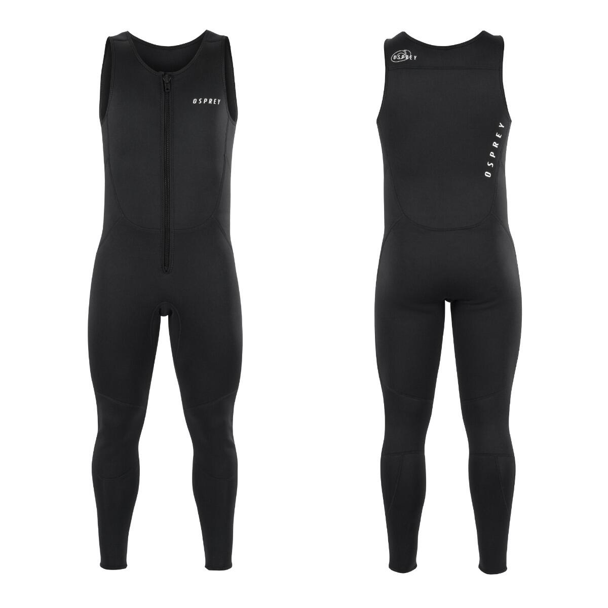 OSPREY ACTION SPORTS Osprey Mens Long John 3mm Wetsuit | Sleeveless Neoprene Wetsuit Black