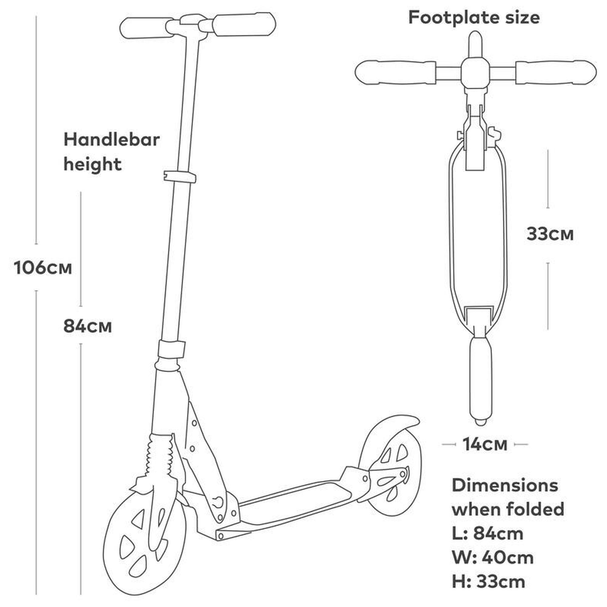 Trottinette avec suspension Noir